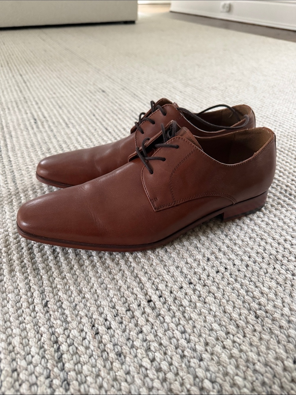 Aldo Classic Brown Leather Dress Shoes for Men
